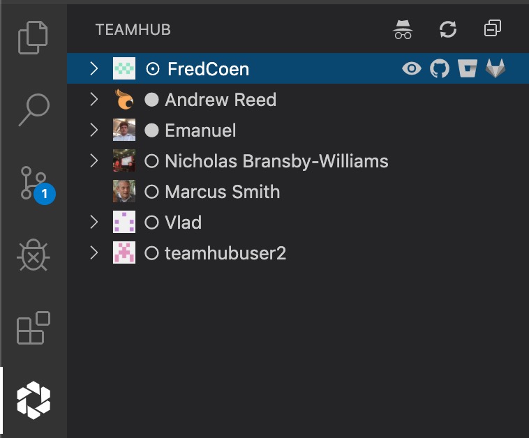 Team View in VSCode