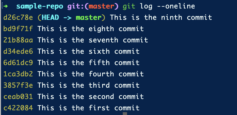 git-log-oneline