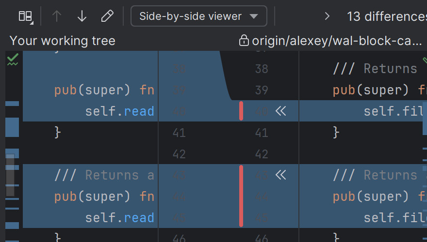 Conflicts in diff editors in JetBrains