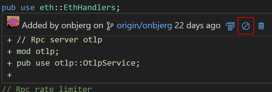 Ignore branch in VS Code