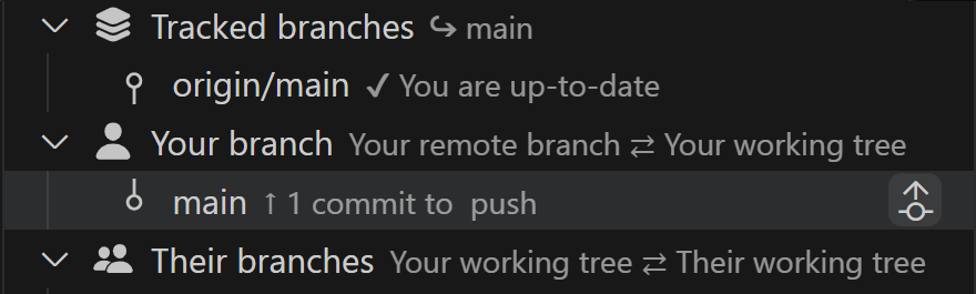 Push commits in VS Code
